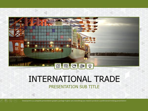 Modèle PPT de rapport de travail sur les données de situation de la logistique du commerce international