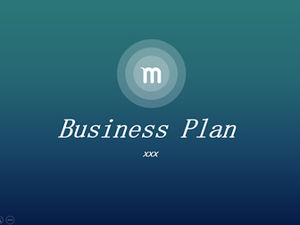 Durchscheinende runde kreative Farbverlauf blauen Hintergrund iOS-Stil Geschäftsprojektplan ppt Vorlage