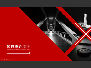 Coole schwarze und rote Farbe Modemagazin Stil komplette Rahmen Projekt Einführung Promotion ppt Vorlage