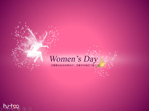 Mutlu kadınlar Günü zarif ve güzel kadınlar günü nimet tebrik kartı ppt şablonu