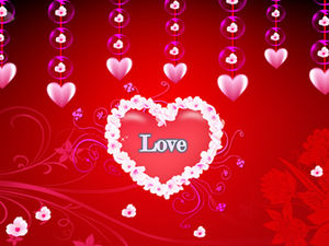 Посвящается тому, кого вы любите больше всего - шаблон п.п. анимированной поздравительной открытки ко Дню святого Валентина