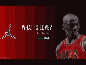 Templat ppt tema olahraga basket merek Jordan (Jordan)