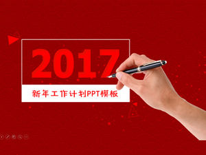 Templat ppt rencana kerja tahun baru 2017 yang menguntungkan dan meriah