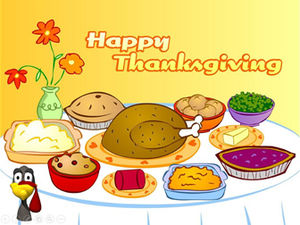 Happy Thanksgiving Thanksgiving Cartoon ppt Vorlage