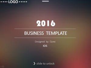 Simulierter iOS-Switch Mobile-Effekt Einfache und atmosphärische Arbeitsbericht-Ppt-Vorlage im iOS-Stil