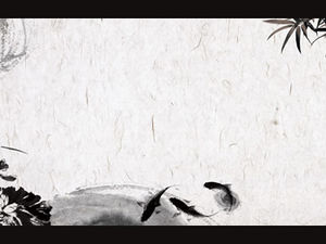 4個典雅的懷舊中國風寬屏ppt背景圖片模板