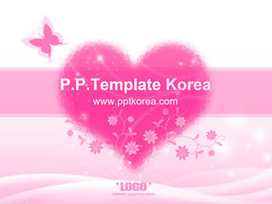 Modelo de ppt lindo e brilhante amor rosa quente Tanabata Dia dos Namorados