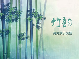 Sommer erfrischende und schöne Bambus Reim Business Zusammenfassung Bericht Präsentation dynamische ppt Vorlage