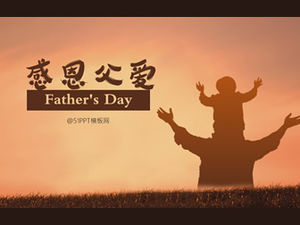 Thanksgiving father love-express love ppt template on father's day