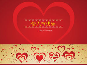 Happy Valentine's Day-full of love Walentynki pozdrowienie szablon ppt