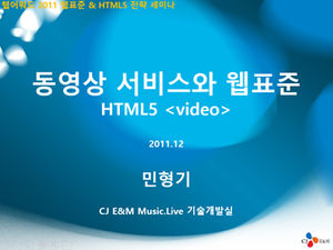 Adaptasi HTML5 dan pengenalan teknologi fungsional template ppt sains dan teknologi Korea