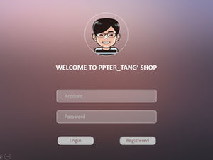 IOS system UI style title animation ppt template