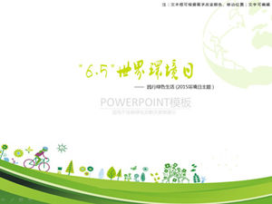 Praktykowanie zielonego życia - szablon ppt 6.5 Światowego Dnia Środowiska