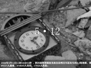 Memperingati ulang tahun ketujuh template ppt gempa bumi 5.12 Wenchuan
