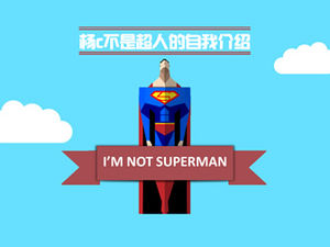 Superman kreatywny osobisty szablon CV ppt
