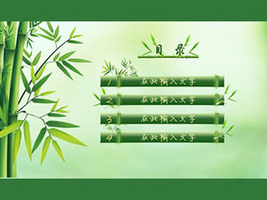 Bambusverbindungen gezeichnet von ppt Bambusblätter chinesische Windbambus ppt Vorlage