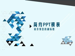 Triangle couture différence de couleur tridimensionnelle bleu créatif simple business modèle ppt pratique