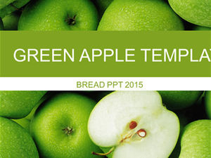 Green apple fruit ppt template