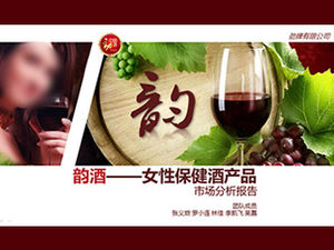 Rhyme szablon ppt raportu analizy rynku wina-kobiet zdrowia wina produktu
