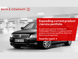 Templat ppt deskripsi layanan model Volkswagen