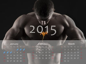 2015 Jahreskalender ppt Vorlage