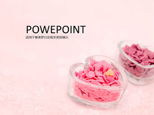 Heart-shaped candy ppt template download