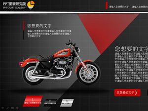 Modello ppt di presentazione della descrizione del motociclo eroico