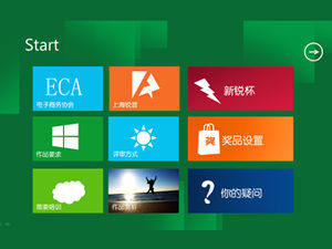 Smoothly switch the imitation win8 start menu ppt template