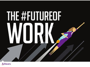 Ppt-Vorlage im Cartoon-Story-Stil "The Future of Work", produziert von europäischen und amerikanischen Errungenschaften