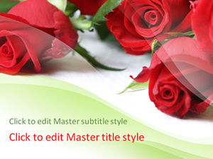 Bright rose elegant background ppt template