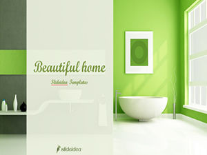 绿色环保主题室内装饰温馨家庭环境ppt模板