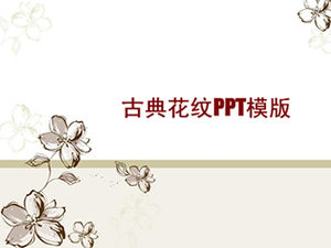 Ppt-Schablone des klassischen Musters im chinesischen Stil