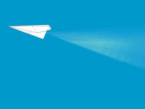 Film PPT dynamique effet transparent avion en papier