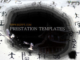 Korean ink style ppt template