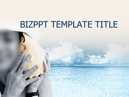 Pick up shells to listen to the sea ppt template