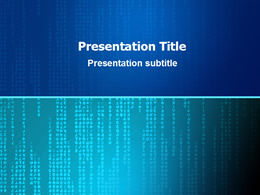 Template latar belakang PPT teknologi komputer biru