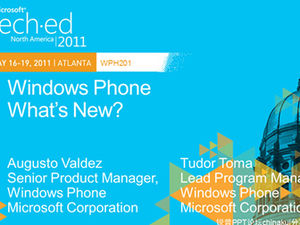 Windows Phone Microsoft official metro (WP7) style PPT работает