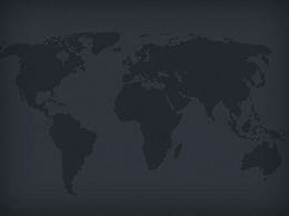 Modello ppt di sfondo mappa del mondo grigio scuro