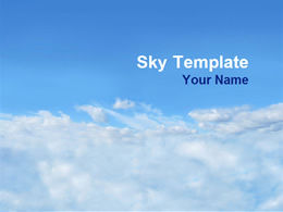 Langit biru dan awan putih template ppt yang elegan