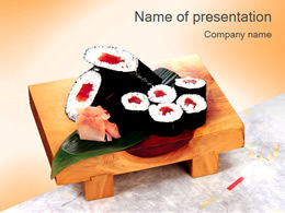 Sushi-japanische traditionelle Diät ppt Vorlage