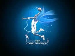 Kobe dunk-basketball ppt template