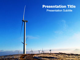 Modello di ppt di energia di protezione ambientale eolica