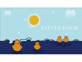 Niedliche PPE-Schablone der kleinen gelben Ente des MBE-Art-Cartoons