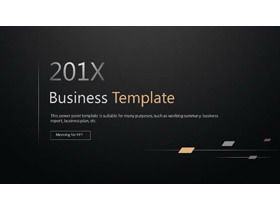 Simple black gold color European and American business PPT template