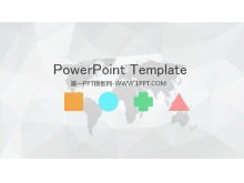 Simple gray polygonal background elegant PPT template