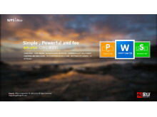 Atmospheric and concise win7 style natural scenery slideshow template