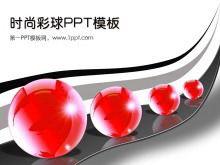 Modèle PowerPoint de boules colorées élégantes 3d