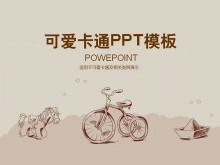 Descărcare șablon PowerPoint drăguț cu bicicleta troiană