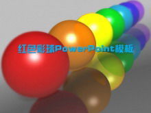 Modèle PowerPoint de boule colorée 3d stéréo