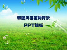 Fresh Korean style natural scenery PPT template download